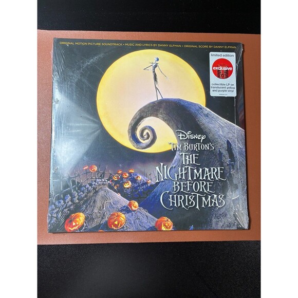 The Nightmare Before Christmas Target Exclusive Vinyl LP Black & Purple Sealed - Picture 1 of 2